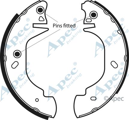 APEC BRAKING Комплект тормозных колодок SHU502